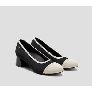 Vivaia Julie Pro Black and White Chunky Block Heels Women's Size 42 US 10.5